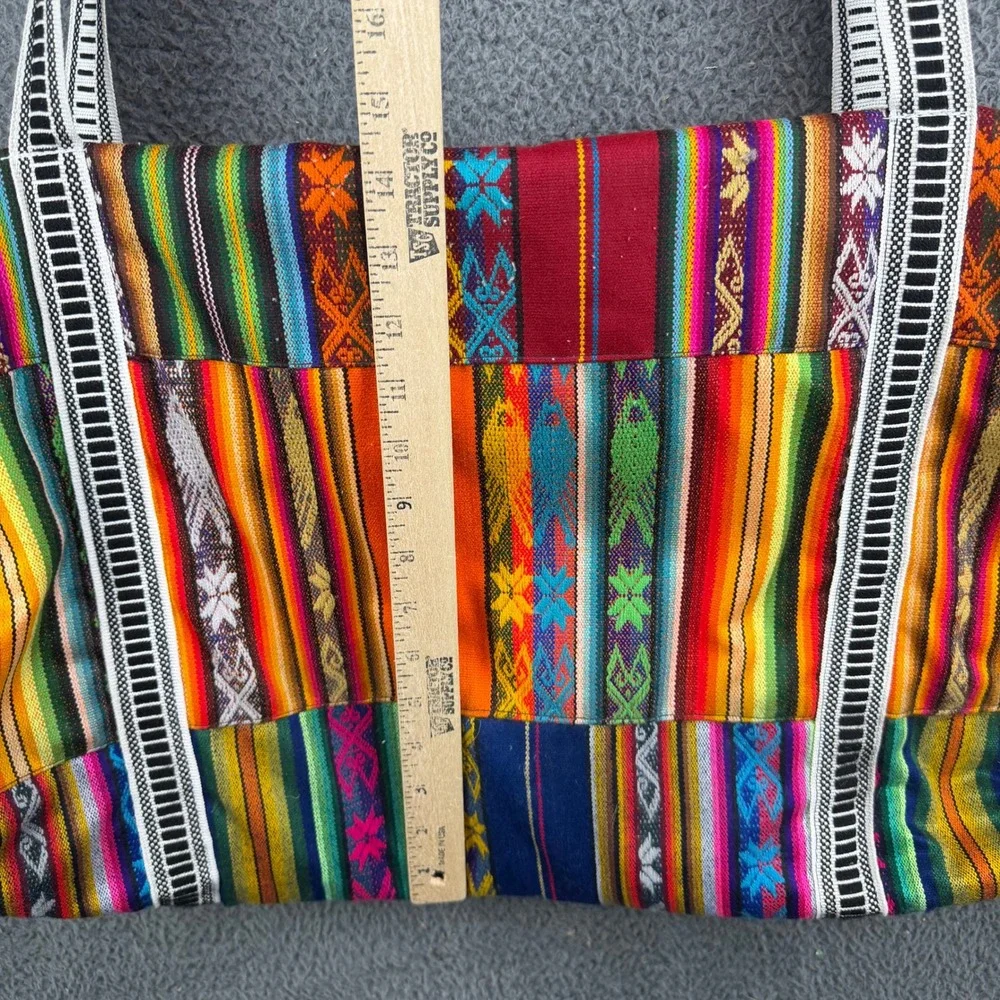 Boho Handwoven Colorful Duffel Bag Hippie Tribal Pattern Weekender Travel‎ Tote